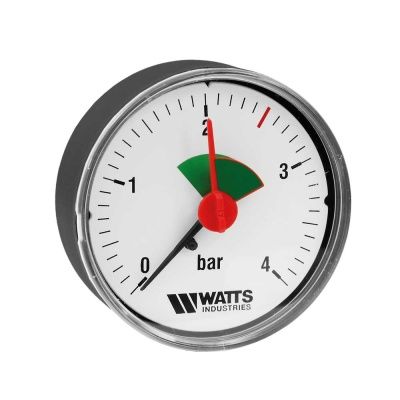 Манометр аксиальный MAL (F+R101), подключение сзади, Watts В Ижевске