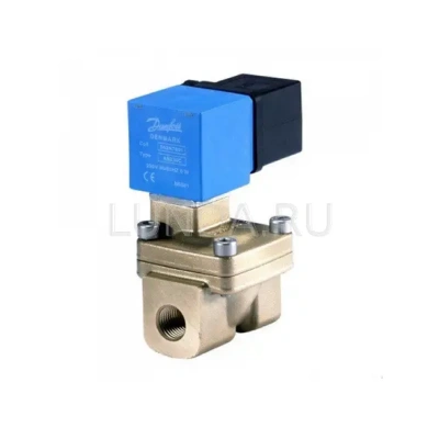 Клапан соленоидный EV220W 10-50, с сервоприводом, с катушкой, уплотнение NBR (нормально открытый), Danfoss В Ижевске